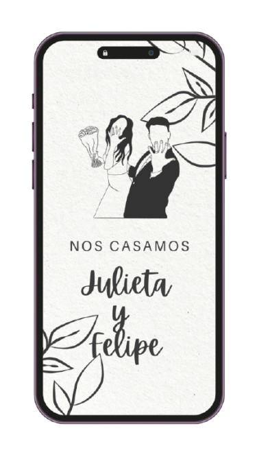 Mockup: bodas de Julieta y Felipe